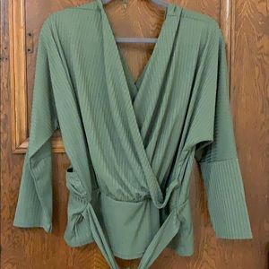 NWT BOOHOO WRAP TOP